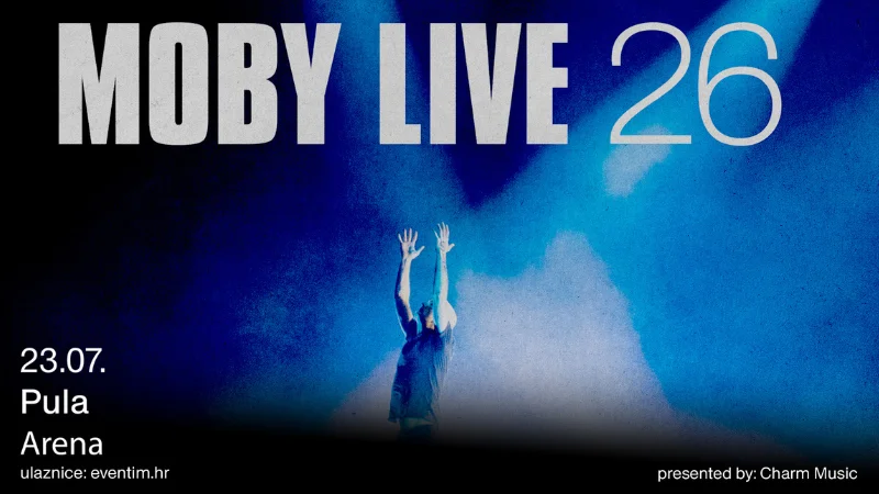 Moby u Areni Pula, 2026 – prvi samostalni koncert u Hrvatskoj